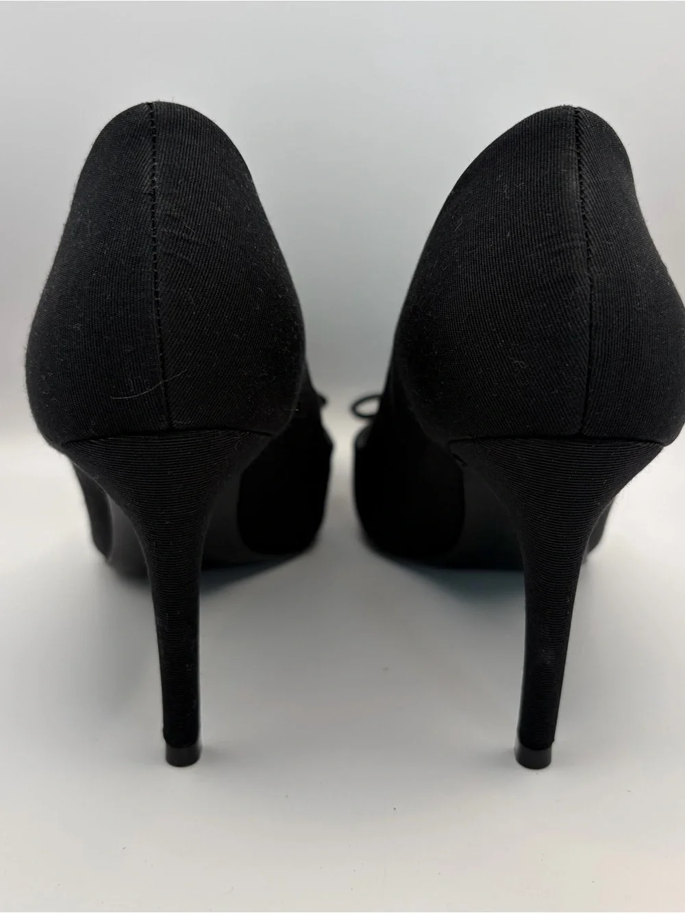 Tory Burch Aria Black Bow Pointed-Toe Suede Pumps sz 6.5